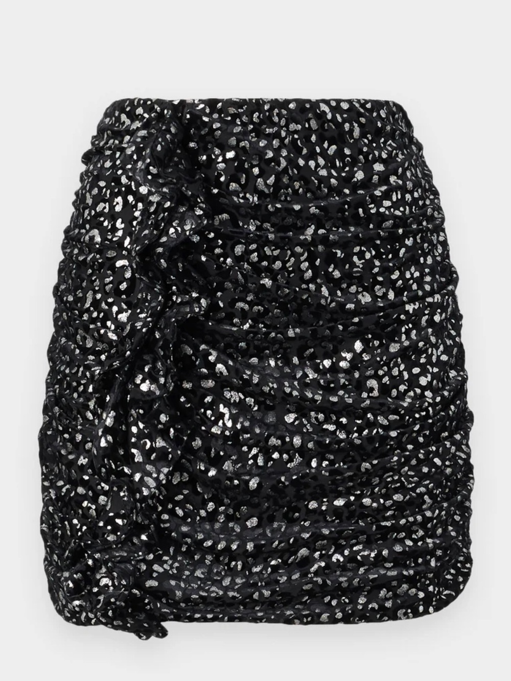 All Saints Eris Leppo Mini Skirt - Black with Silver Accents
